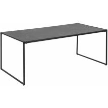 Toilinux - Table basse rectangulaire en mélaminé et métal