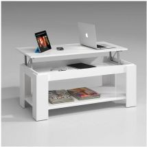 Venditadimobilionline - Table Basse relevable - Longueur 102 x Hauteur 43-54 x Profondeur 50 cm
