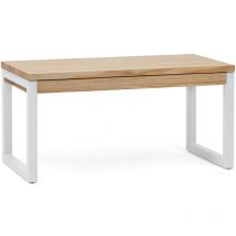 Box Furniture - Table basse relevable iCub Strong eco 50x120x52 cm Blanc Naturel