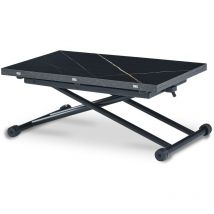 Intensedeco - Table basse relevable Philadelphia Effet céramique Noir