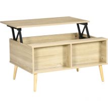 MH - Table basse relevante denis aspect chêne clair