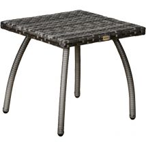 MH - Table basse résine tressée vally grise