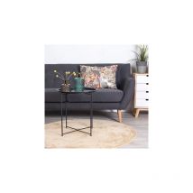 Table basse ronde 46,8 x 50,5 cm en acier noir