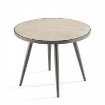 Oviala - Table basse de jardin ronde plateau en céramique - Tivoli