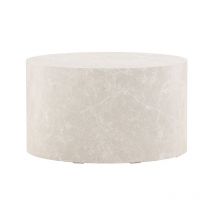 York table basse Ø80 cm beige.