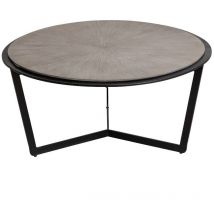 Table basse ronde en bois et métal Céleste