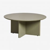 Table basse ronde Ø80 cm en mdf Saonara Sklum Vert Sauge