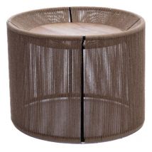 Hellin - Table basse ronde en métal manguier et jute D66 - kruger