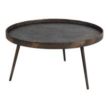 Table basse ronde en métal ø74cm - Bronze - JONAMAI