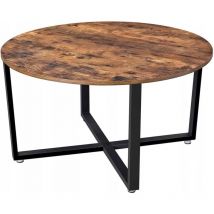 Table basse ronde, table basse, table de salon, table de canapé industrielle