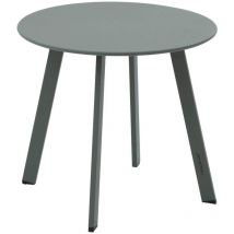 Hesperide - Table d appoint de jardin ronde Saona vert laurier 50 x 45cm en acier - Hespéride