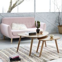 Berah Getah - Tables basses en mindi massif finition naturelle (lot de 2)