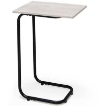 Gicos - Table Basse Servetto Blanche Avec Structure En Métal Cm 40 X 30 X 60 H