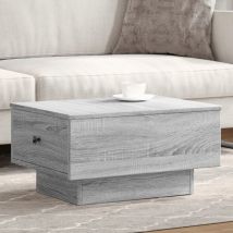 Avimac - Table basse sonoma gris 60x45x31 cm bois d'ingénierie
