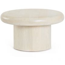 Hellin - Table basse de salon ronde en bois de manguier D60 - juarez