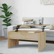Table basse Table de salon Bout de canapé Chêne sonoma 80x50,5x41,5 cm Bois d'ingénierie 66599