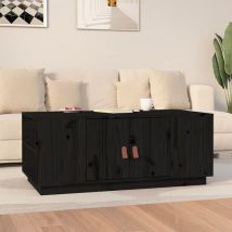 Maisonchic - Table basse, Table de salon, Bout de canapé Noir 100x50x41 cm Bois massif de pin WFE888753 Maison Chic