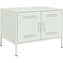 Maisonchic - Table basse, Table de salon, Bout de canapé blanc 68x50x50,5 cm acier WFE377387 Maison Chic
