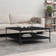 Table basse, Table de salon, Bout de canapé noir 100x100x40 cm bois d'ingénierie TOGP80621 design in