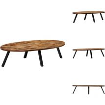 Vidaxl - Table basse Teck recyclé massif Ovale 120x60x30 cm - Table Basse - Tables Basses - Table - Tables