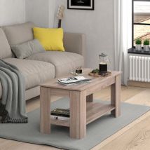 Table basse Lorenz, Sonoma, 100 x 50 cm avec fonction d'élévation Vicco
