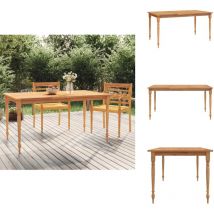 Table Batavia 150x90x75 cm Bois de teck solide - Table De Jardin - Table En Bois - Table Teck - Meubles De Jardin - Décoration Extérieur