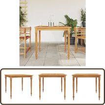 Table Batavia 85x85x75 cm Bois de teck solide - Table De Jardin - Table En Bois - Table Teck - Mobilier De Jardin - Table Extérieure