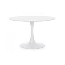 Iperbriko - Table Bloom blanc D.120 x 75 h en bois