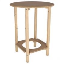 Wellhome - Table brancard Gazte, finition non vernie, 70x70x75 cm - Naturel