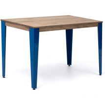 Box Furniture - Table Salle à Manger Lunds 110x70x75cm Bleu-Vieilli