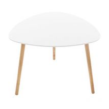 Table à Café en Bois 'Mileo' 60cm Blanc