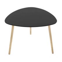 Table à Café en Bois 'Mileo' 60cm Noir