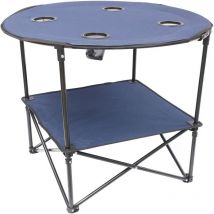Table camping pliante en tissu - - Bleu
