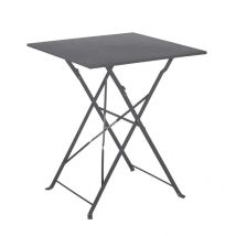 Imagin - Table De Jardin Pliante - 2 Places - Gris Anthracite - Florence