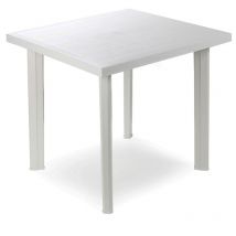 Progarden - Table d'extérieur carrée. couleur : white 80x75x72cm ipae