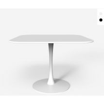 Ahd Amazing Home Design - table carrée de salle à manger cuisine bar style Goblet lillium 100 - Blanc