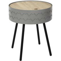 Table Coffre Eugenie Gris Home Deco Factory