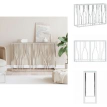 Vidaxl - Table console 110x30x70 cm acier inoxydable et verre - Table Basse - Meuble D'appoint - Table D'entrée - Table Console - Table Accent