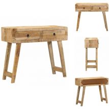 Vidaxl - Table console 90x32x75 cm bois massif de manguier brut - Table Console - Tables Console - Table De Canapé - Table D'entrée