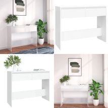 Vidaxl - Table console blanc 100x35x76,5 cm bois d'ingénierie - Table Basse - Meuble D'entrée - Table D'appoint - Rangement Décoratif - Design
