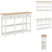 Table console Blanc 120x30x76 cm MDF - Table Basse - Meuble Rangement - Table D'appoint - Table Console - Mobilier Intérieur