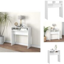Vidaxl - Table console Blanc brillant 78x30x80 cm Aggloméré - Table Basse - Meuble D'entrée - Table D'appoint - Rangement Décoratif - Mobilier