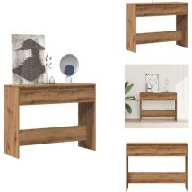 Table console chêne artisanal 100x35x76,5 cm bois d'ingénierie - Table Console - Tables Console - Bout De Canapé - Table De Couloir