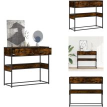 Vidaxl - Table console chêne fumé 90x35x80 cm bois d'ingénierie - Table Console - Tables Console - Table - Table D'entrée