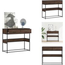Vidaxl - Table console chêne marron 90x35x80 cm bois d'ingénierie - Table Console - Tables Console - Table - Table D'entrée
