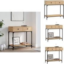 Table console chêne sonoma 75x34,5x75 cm bois d'ingénierie - Table Console - Tables Console - Bout De Canapé - Table De Couloir