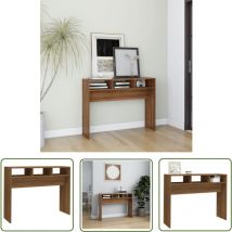 Niceone - The Living Store Table console Chêne marron 105x30x80 cm Bois d'ingénierie - Table Basse - Meuble D'appoint - Table Console - Table