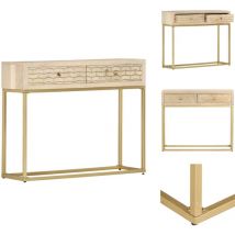 Vidaxl - Table console doré 90x30x75 cm bois solide de manguier - Table Console - Tables Console - Table - Tables