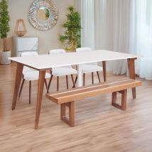 Cotecosy - Table Console extensible Flavie Blanc
