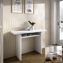Dekit - Console extensible Blanc 110,6 x 77,3/75,4 x 33/66 cm - Blanc